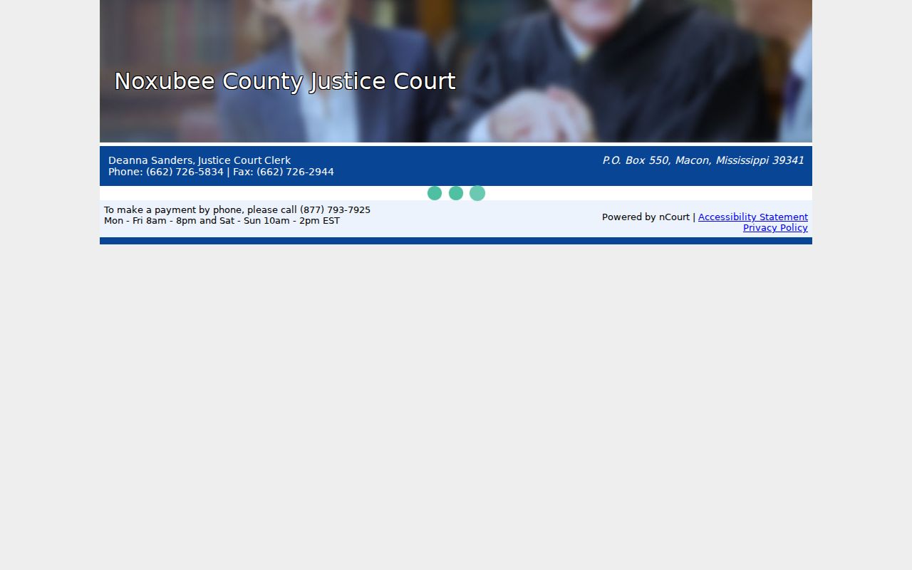 Second Noxubee Justice Court vendor payment route